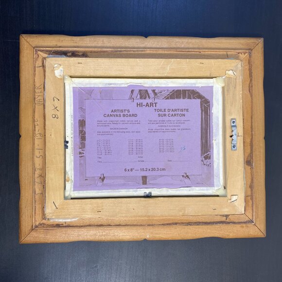 6 x 8 ANDRES ORPINAS Water Wishing Well Barn Print Wood Frame, Art Print, Vintag - Picture 5 of 10